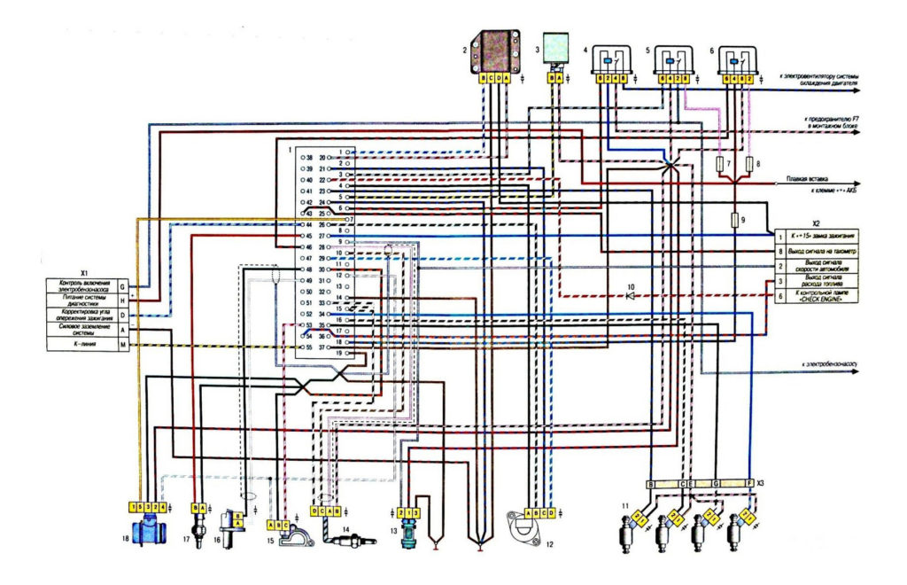 Электрическая схема ваз 2104