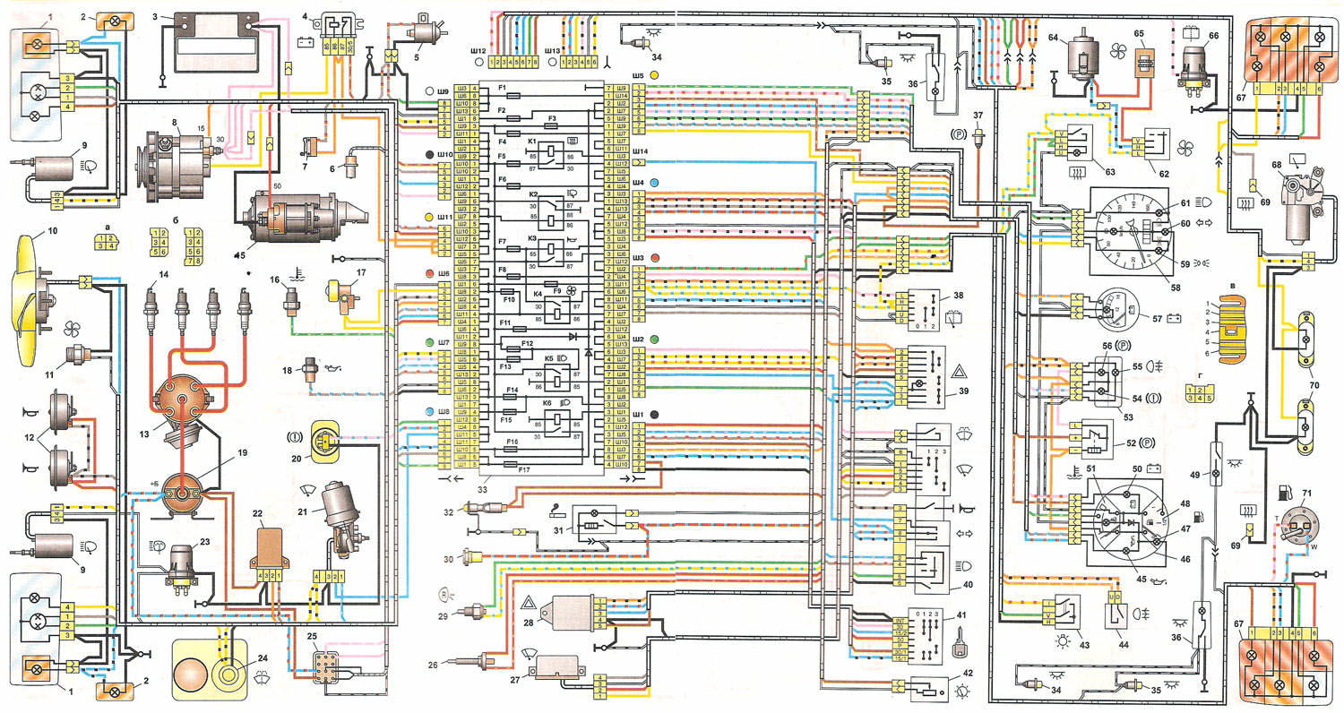 Электрические схемы ВАЗ 2104 / Подробное описание