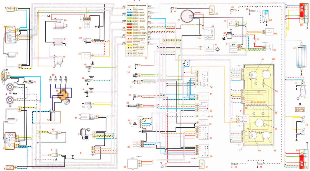 Электрические схемы ВАЗ 2107