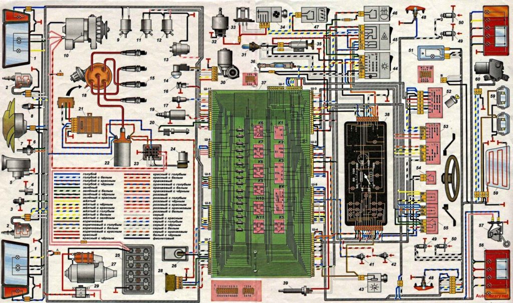 Электрические схемы ВАЗ 2108